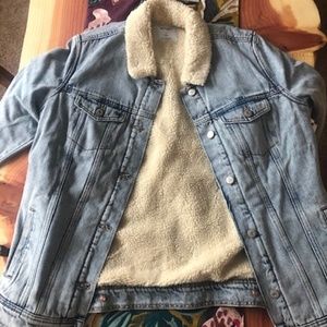 Sherpa Lined Jean Jacket for Women NWT